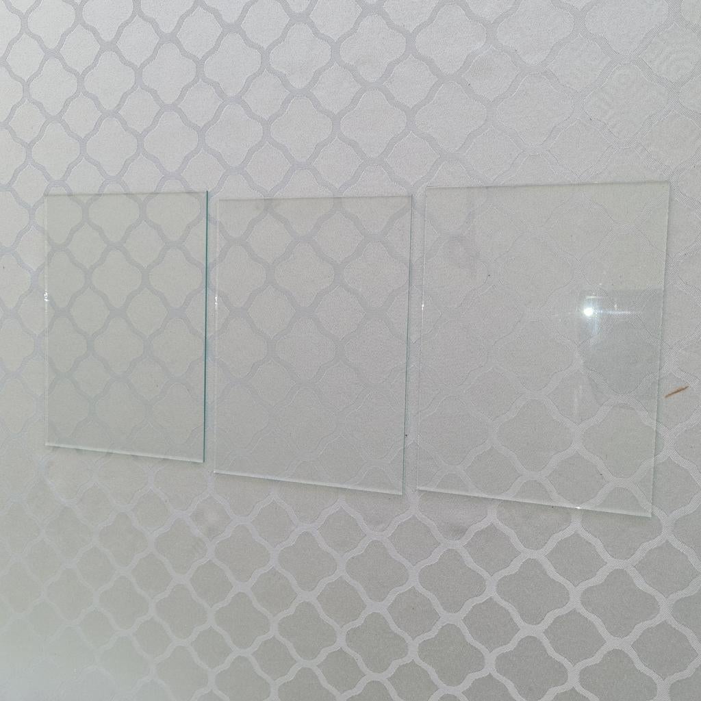 3 morceaux de verre plat, Bricolage & Construction, Vitres, Châssis & Fenêtres, Neuf, Enlèvement ou Envoi, Moins de 80 cm, Autres types