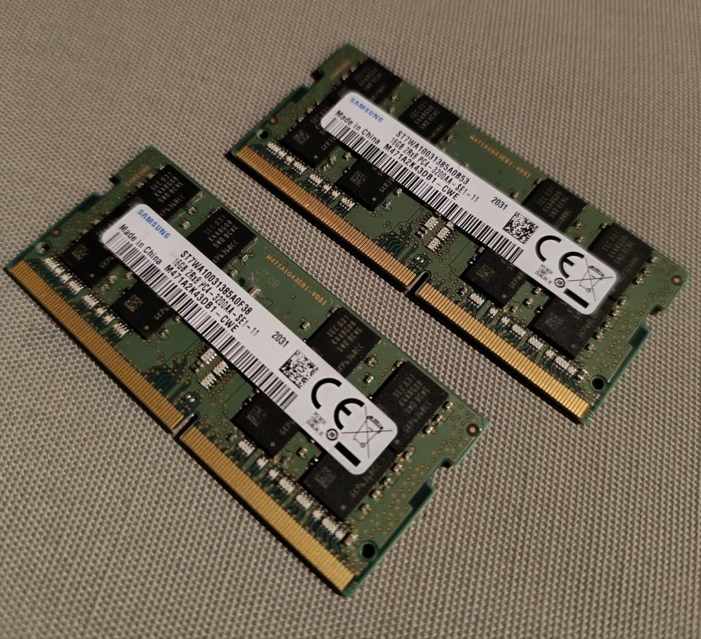 Samsung DDR4 16GB @ 3200AA 2Rx8 PC4 RAM, Enlèvement ou Envoi, DDR4, Comme neuf, Laptop