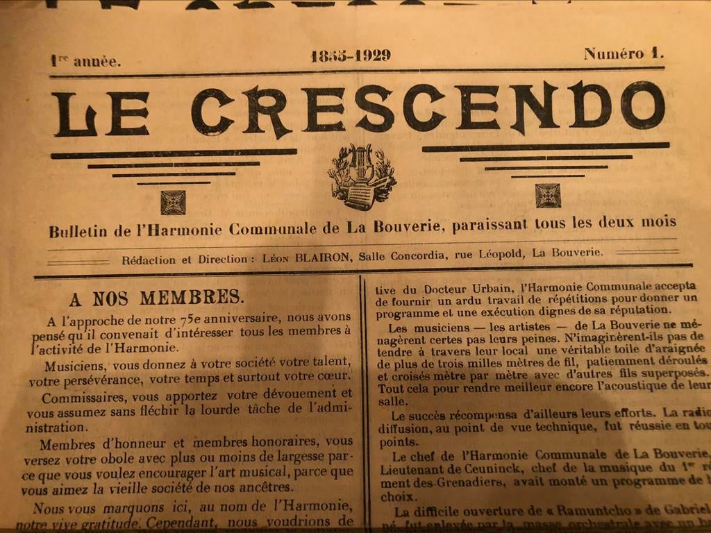 Le crescendo 1ere année 6 numéros complet la bouverie