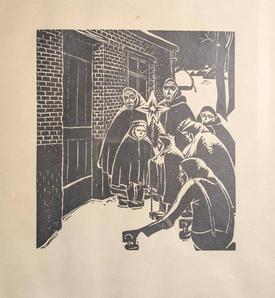 Cantré - driekoningen - houtsnede - niet gesigneerd, Ophalen of Verzenden