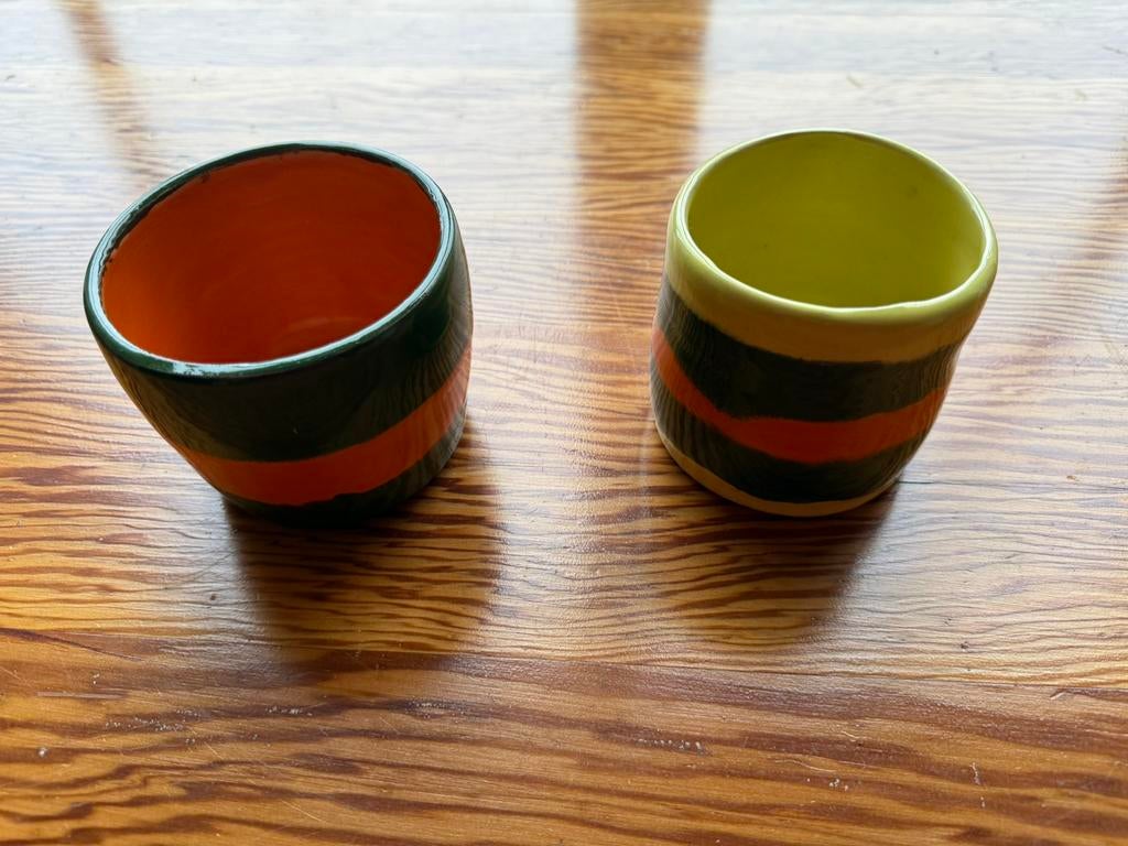 Ontbijtkom keramiek, kleurrijk, Enlèvement ou Envoi, Céramique, Utilisé, Autres styles