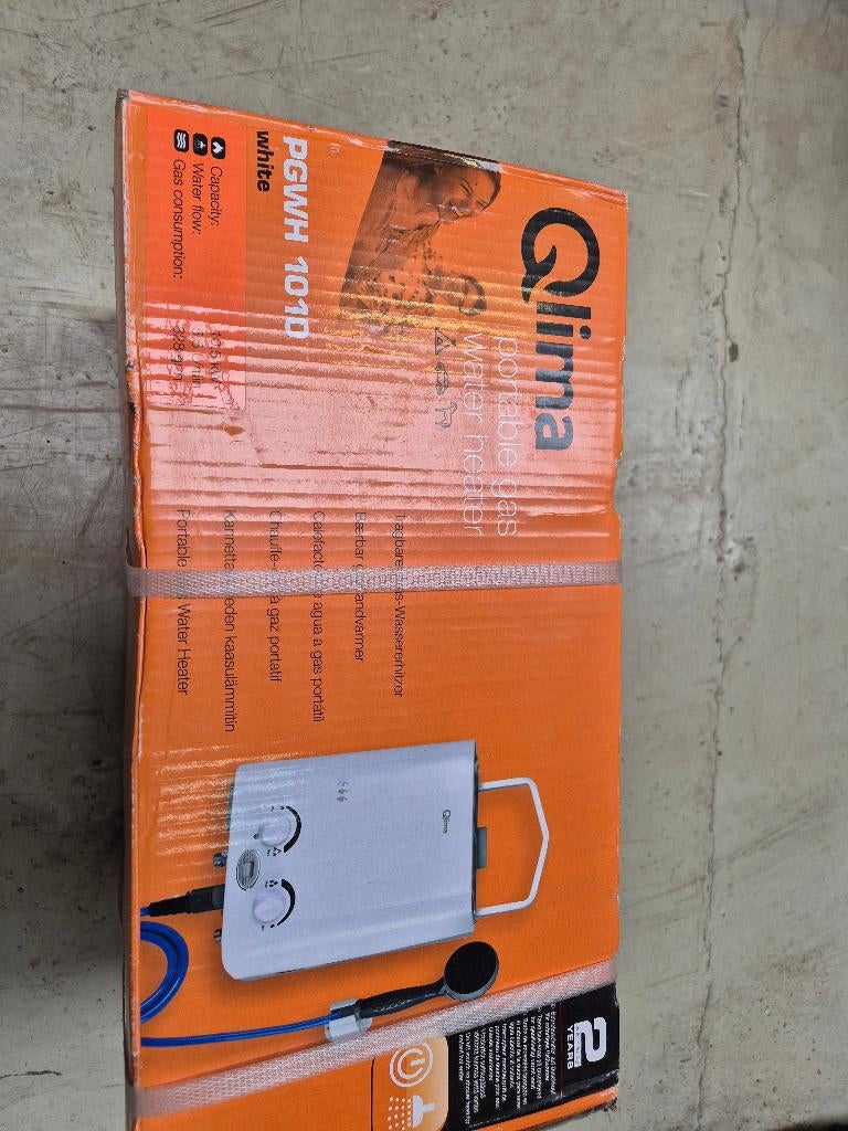 Draagbare Qlima gasgeiser, Caravans en Kamperen, Kampeeraccessoires, Nieuw, Ophalen