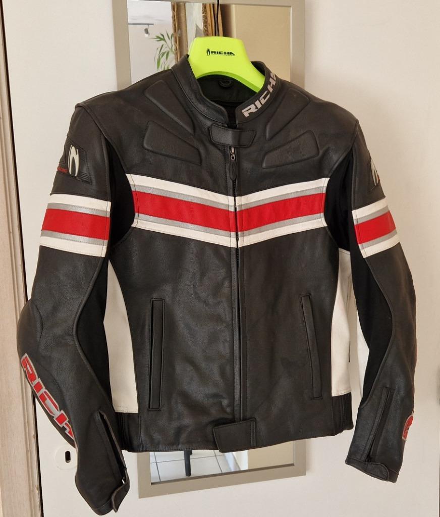 Veste de moto👍TOP Richa-Racing 100% Cuir👍t: 52-54👍, Motos, Enlèvement, Manteau | cuir, Richa