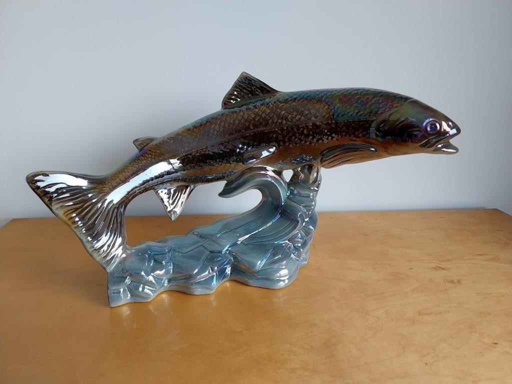 Truite en céramique BEQUET, Antiquités & Art, Antiquités | Céramique & Poterie, Enlèvement ou Envoi