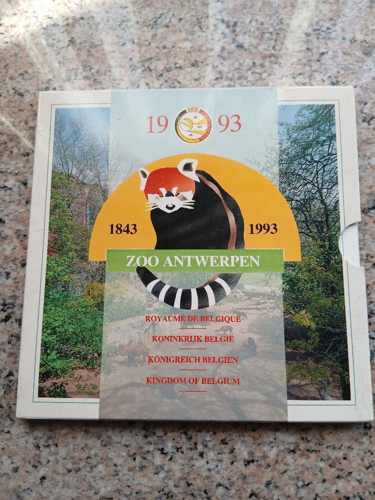 Set fleurs de coins Francs Belge.150 ans Zoo d’Anvers, Timbres & Monnaies, Monnaies | Belgique, Enlèvement ou Envoi, Autre, Série