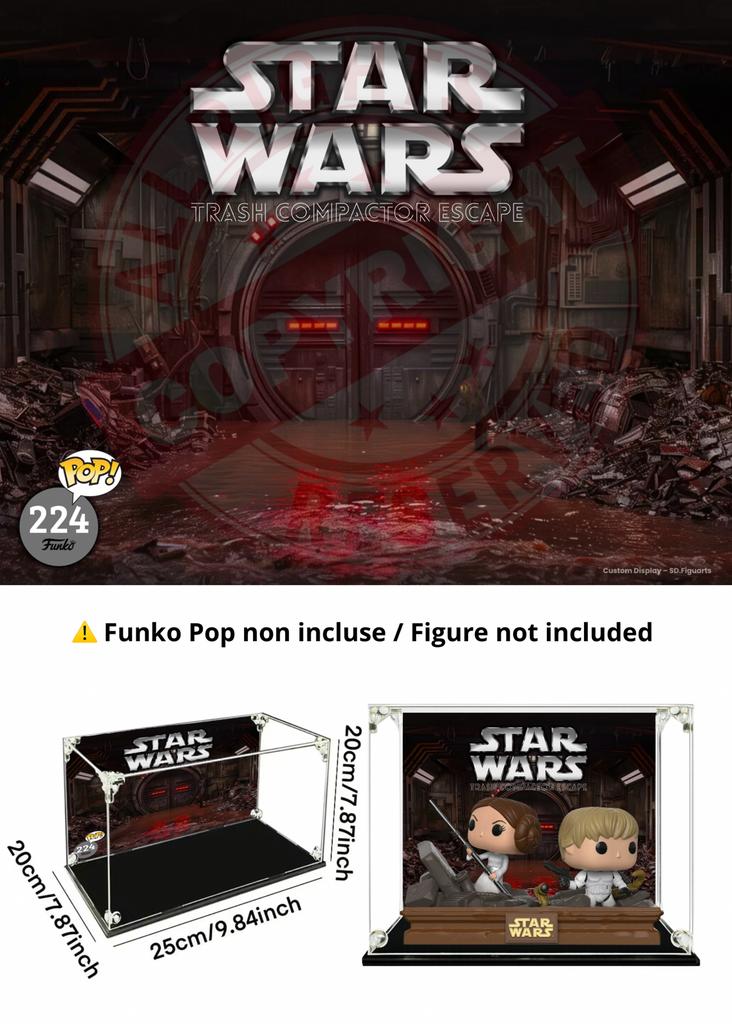 Funko Pop Star Wars vitrinekast — Trash Compactor Escape, Verzamelen, Ophalen of Verzenden, Zo goed als nieuw