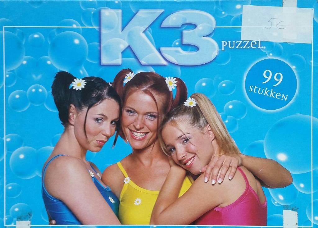Puzzle K3 99pcs avec Karen, Katleen et Kristel, Enlèvement ou Envoi, Plus de 50 pièces, Utilisé, 4 à 6 ans