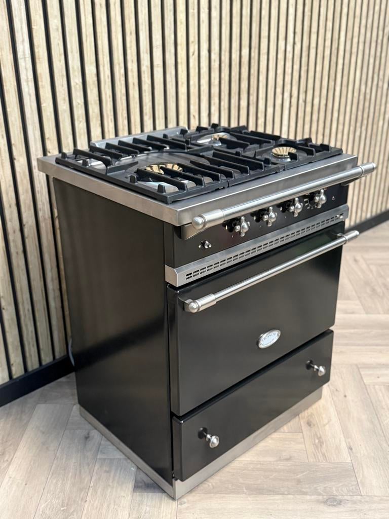 Poêle Lacanche de luxe 70cm noir + gaz en très bon état, Enlèvement ou Envoi, Comme neuf, Gril, Électrique