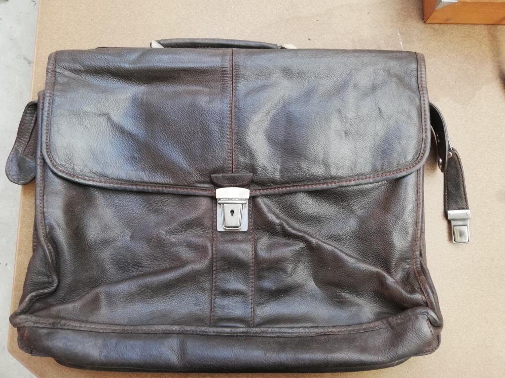 cartable en cuir "Arthur&Aston", Cuir, Enlèvement ou Envoi, Brun, Utilisé