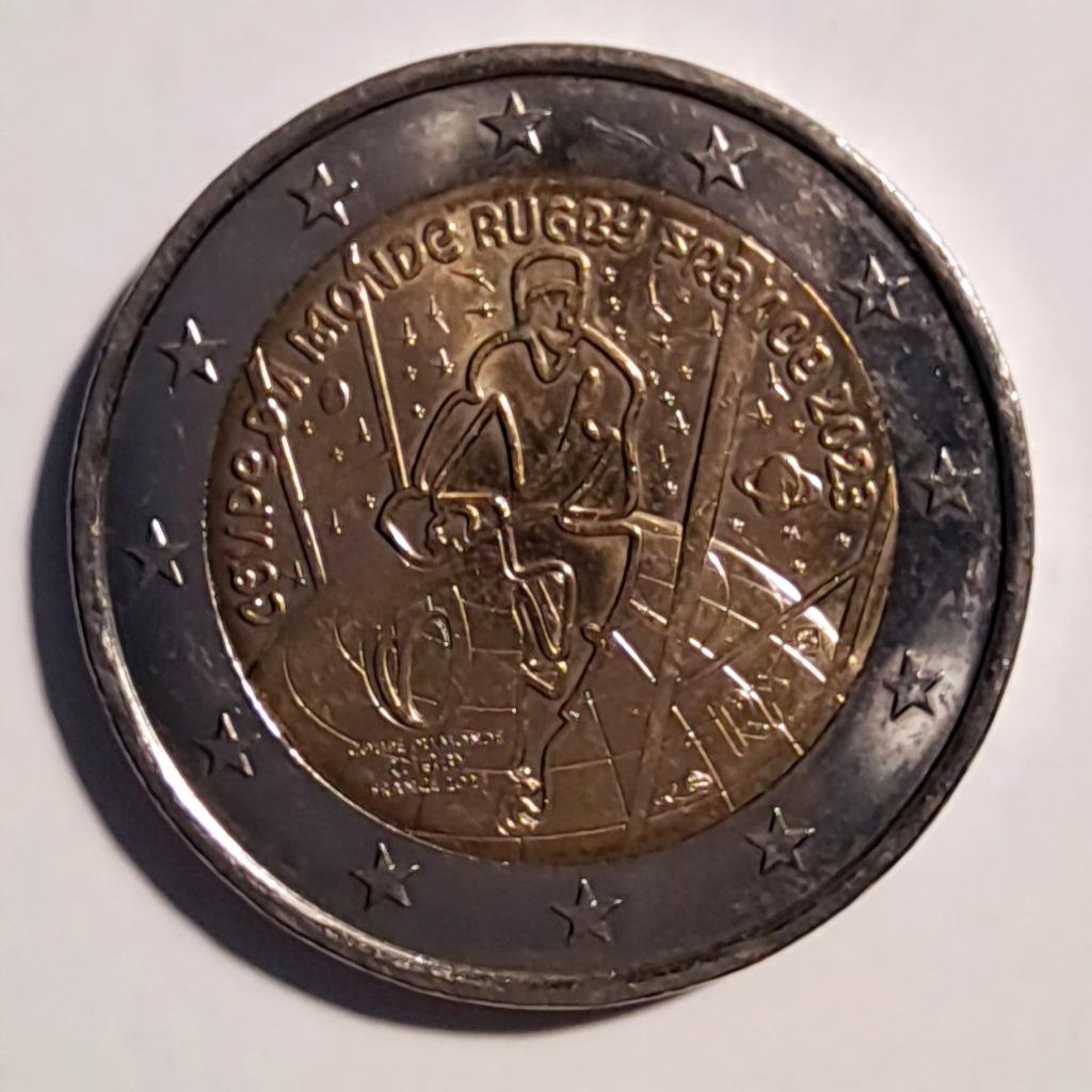 Coupe du Monde de Rugby Francia 2023 - 2 euros, Enlèvement ou Envoi, France, 2 euros, Monnaie en vrac
