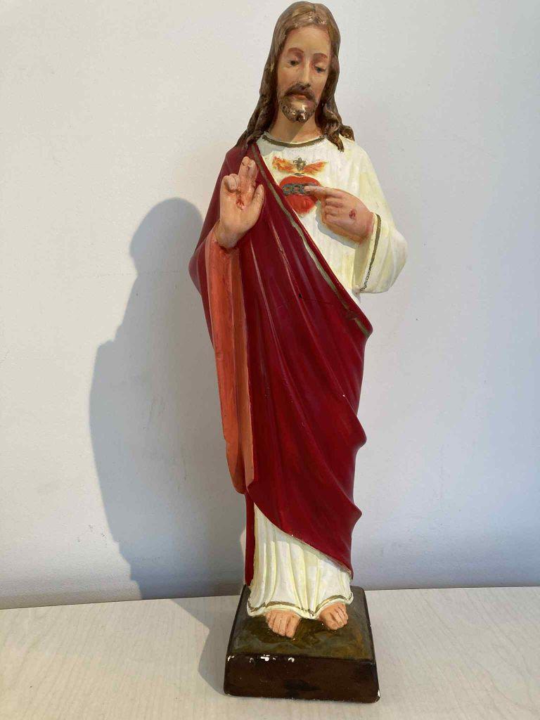 Beeld Heilig Hart van Jezus van G. Carli (51,5 cm), Enlèvement