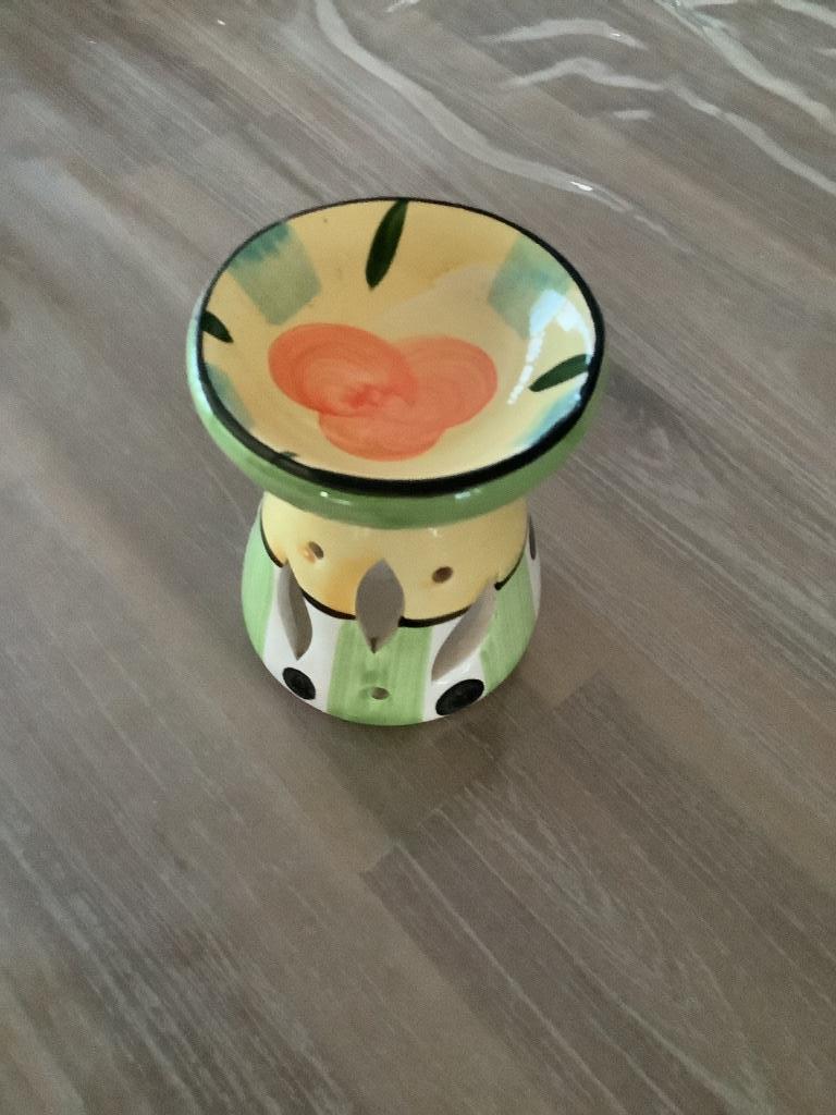 Bougeoir et brûleur d’encens, Moins de 25 cm, Enlèvement ou Envoi, Utilisé, Bougie