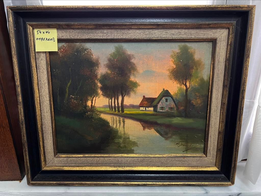 Schilderij 54cm x 44cm - schilder Martin Douven (1898-1973), Enlèvement