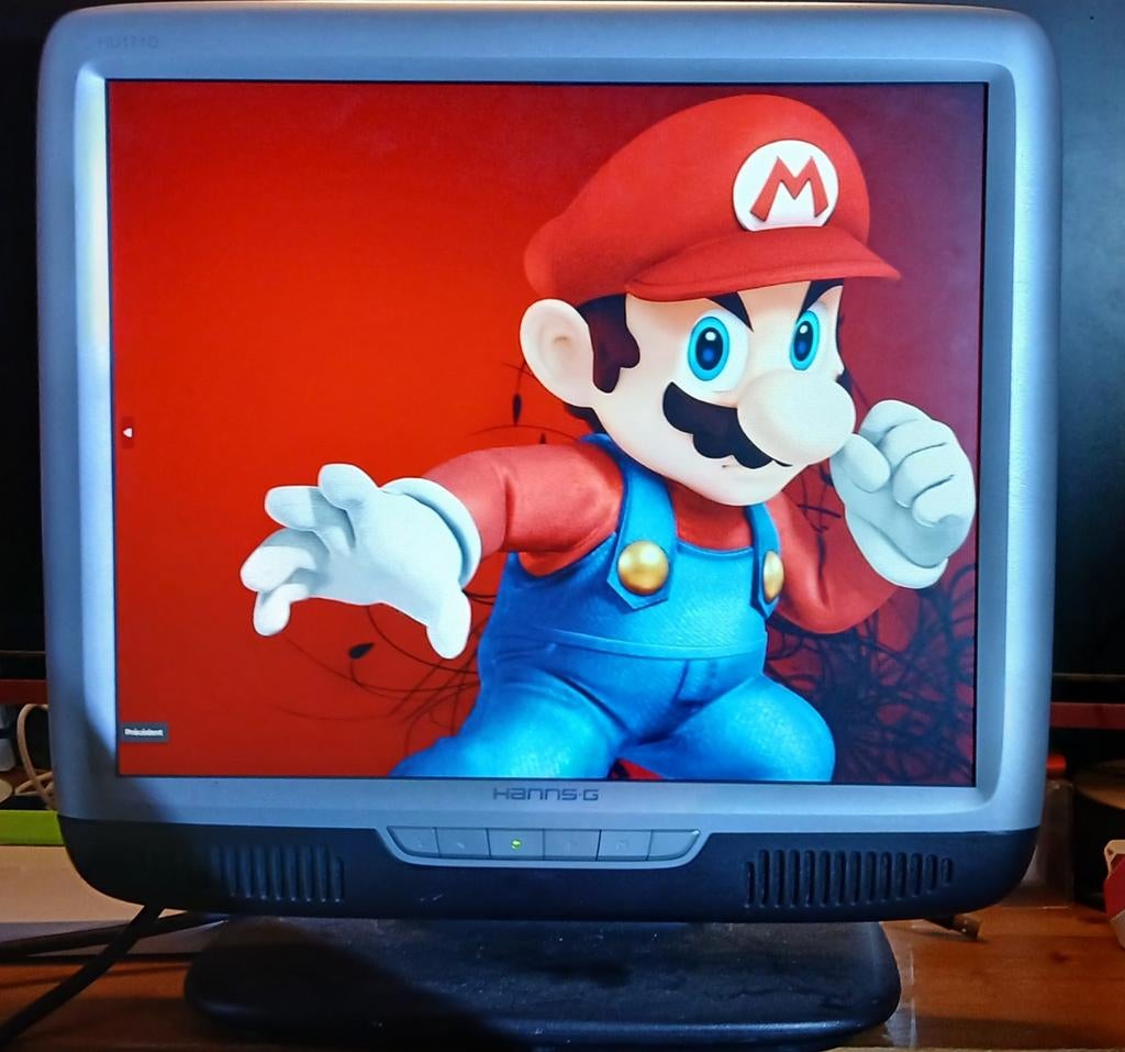 Moniteur PC 17 pouces Hanns-G avec câbles alim+câbleDVI-HDMI, Informatique & Logiciels, Enlèvement, Hanns-G