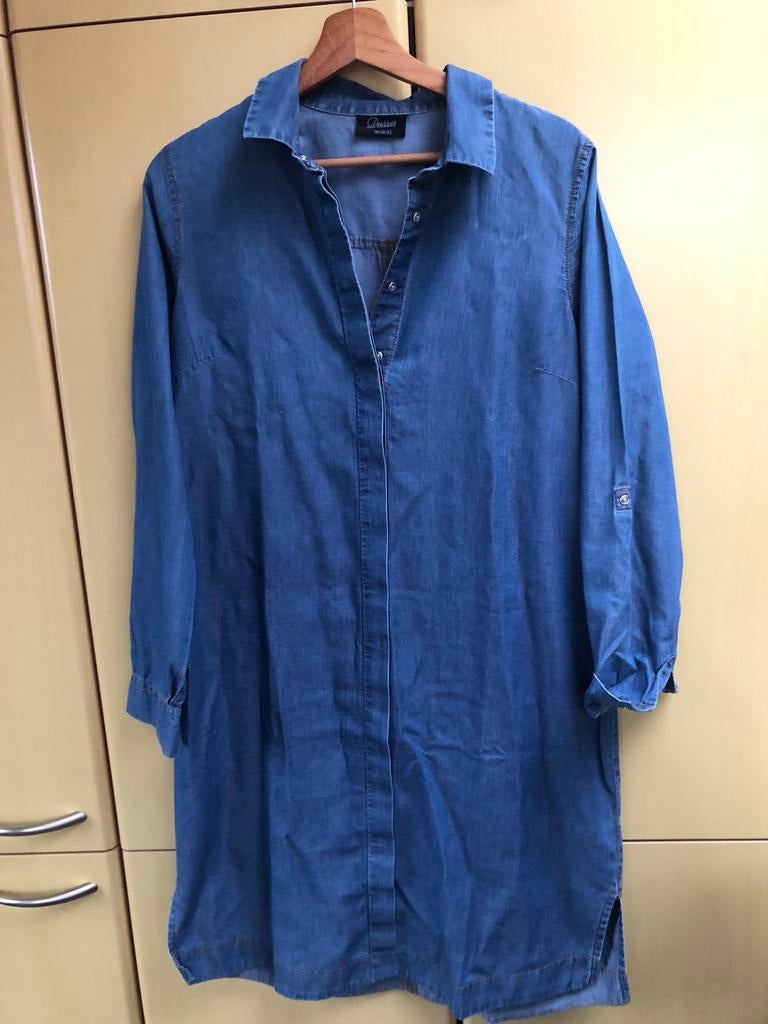 Jeansjurk M, Kleding | Dames, Ophalen of Verzenden, Zo goed als nieuw, Blauw