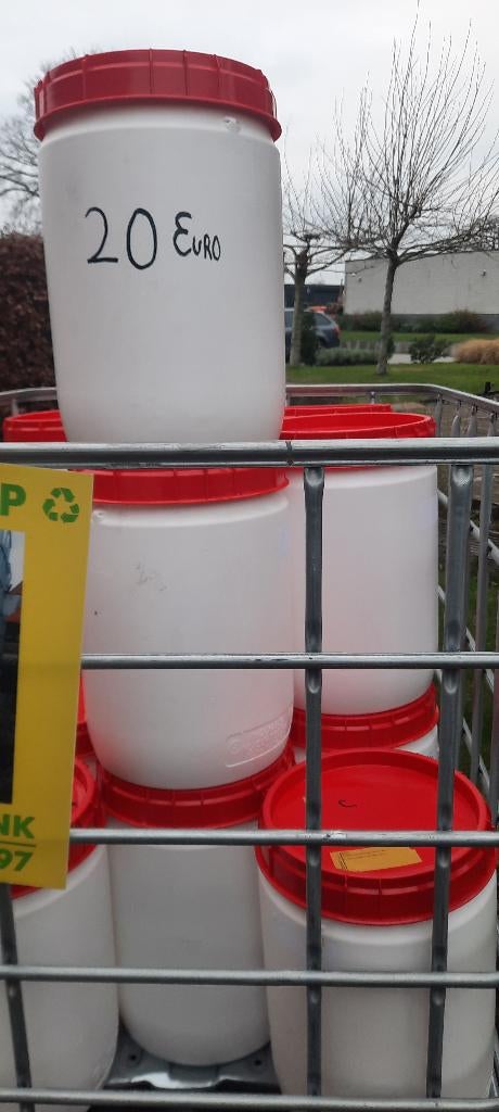 NIEUWE TONNETJES MET DRAAIDEKSEL 40 liter 50liter 60 liter, Ophalen