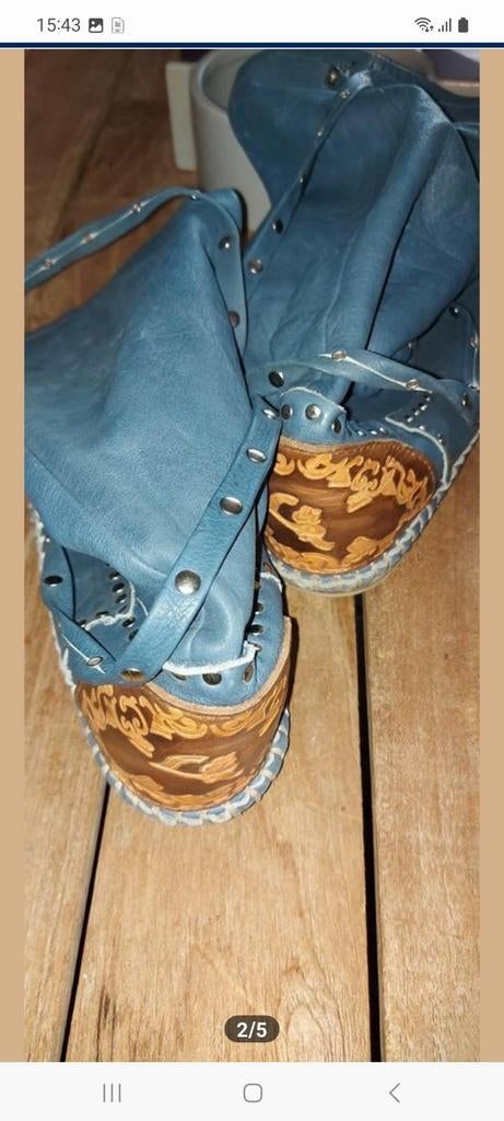 Blauwe laarsjes maat 41, Ophalen of Verzenden