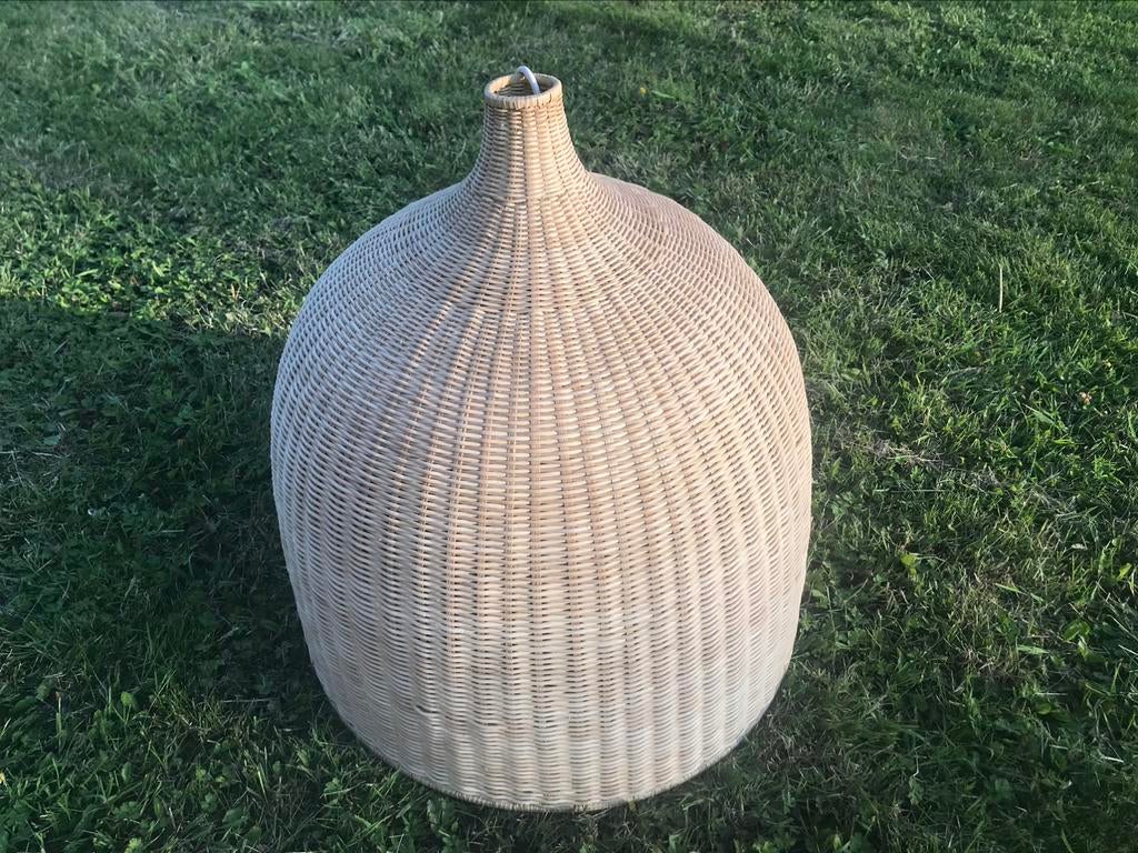 Reuze rotan lamp H 66cm, Huis en Inrichting, Lampen | Hanglampen, Zo goed als nieuw, 50 tot 75 cm, Overige materialen, Ophalen