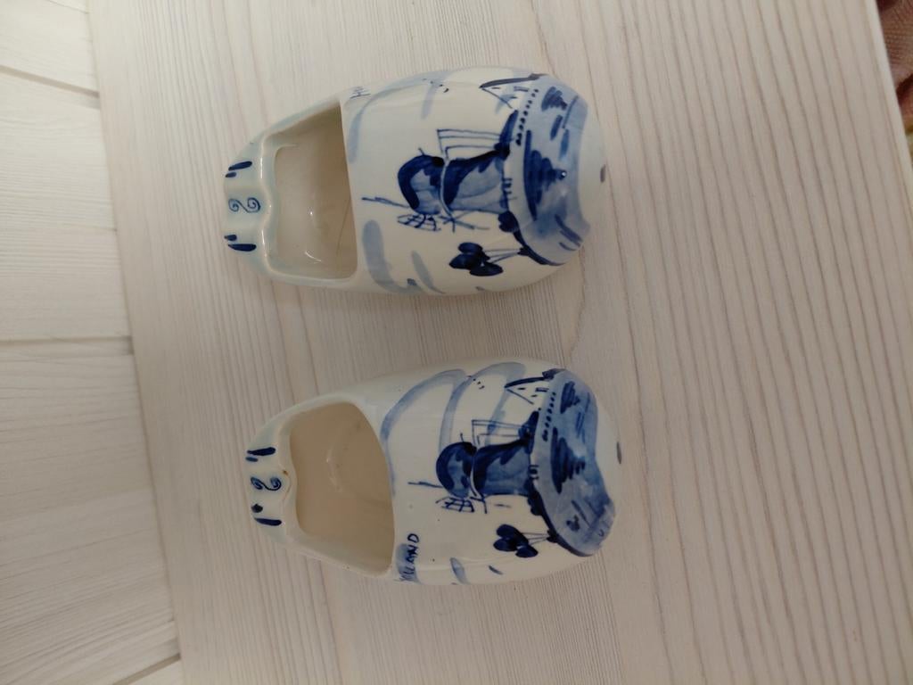 2 delfts blauw klompjes, Antiek en Kunst, Ophalen of Verzenden