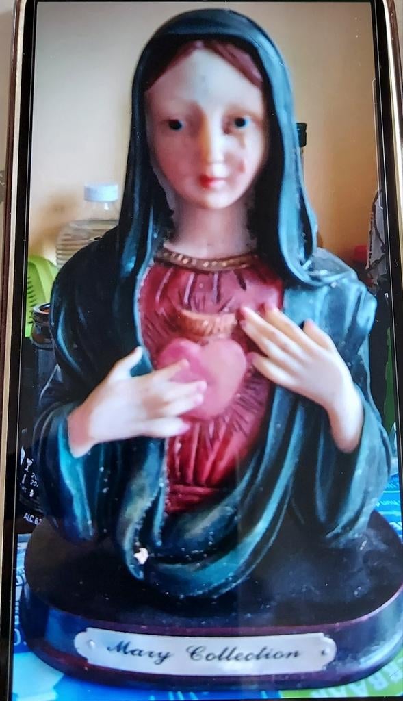 Vierge Marie en resine 16cm, Enlèvement ou Envoi