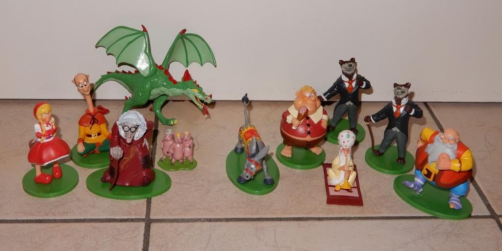 11x figuurtjes Efteling sprookjes, Verzamelen, Ophalen of Verzenden, Zo goed als nieuw, Beeldje of Poppetje