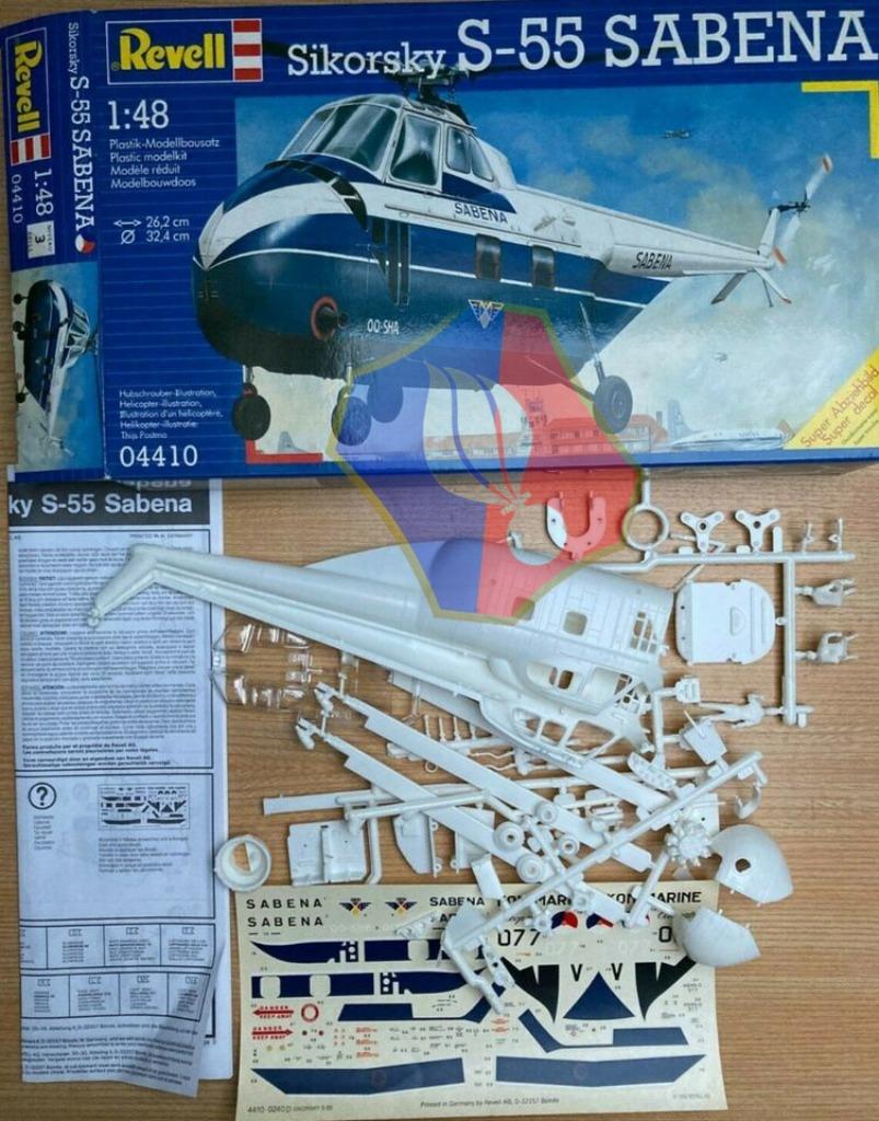 SABENA SIKORSKY S-55 REVELL N 4410 1/48, Neuf, Plus grand que 1:72, Revell, Hélicoptère
