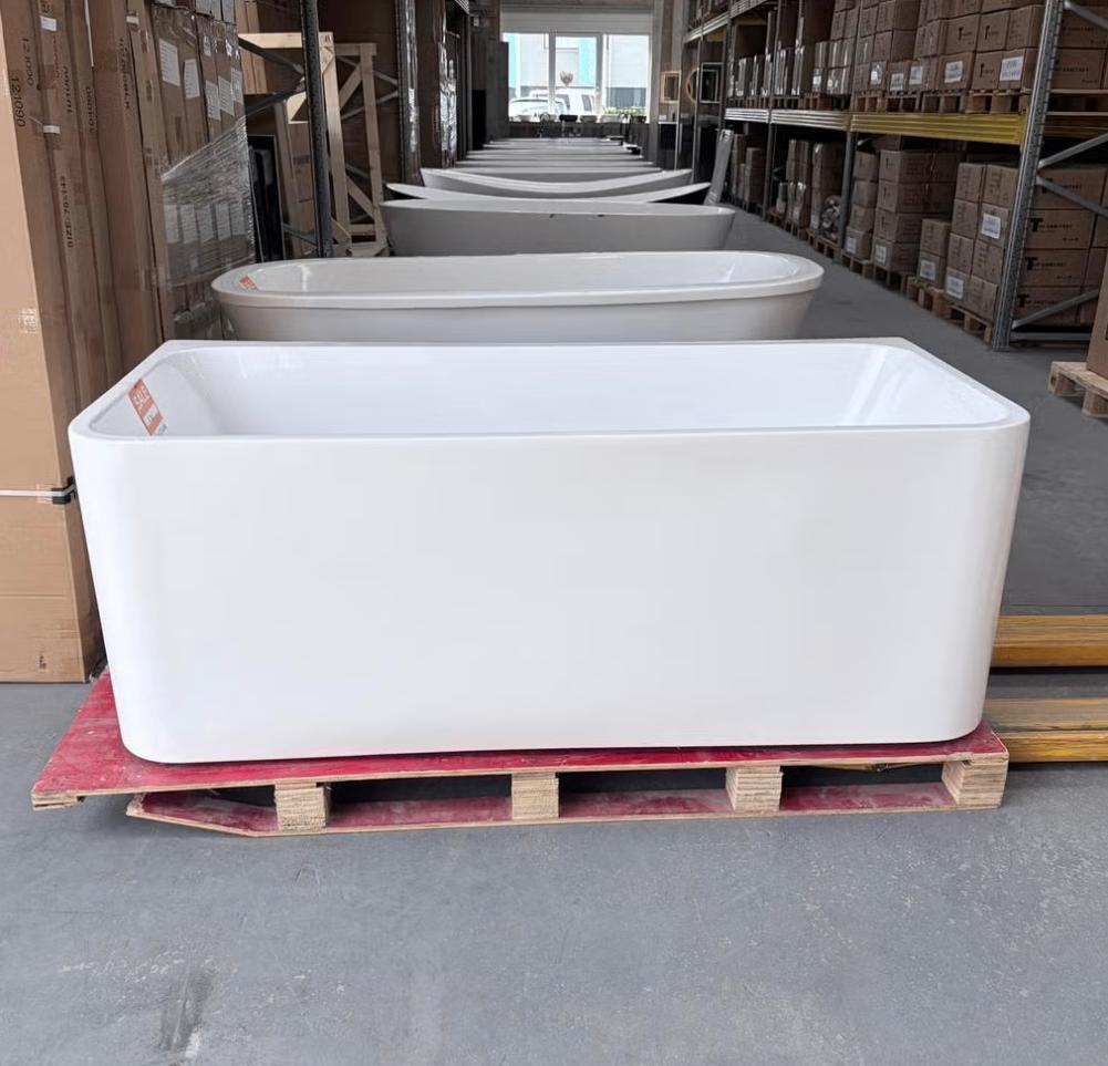 Half vrijstaand ligbad acryl glans wit 160x75x60 nr291, Ophalen of Verzenden, Nieuw, Wit