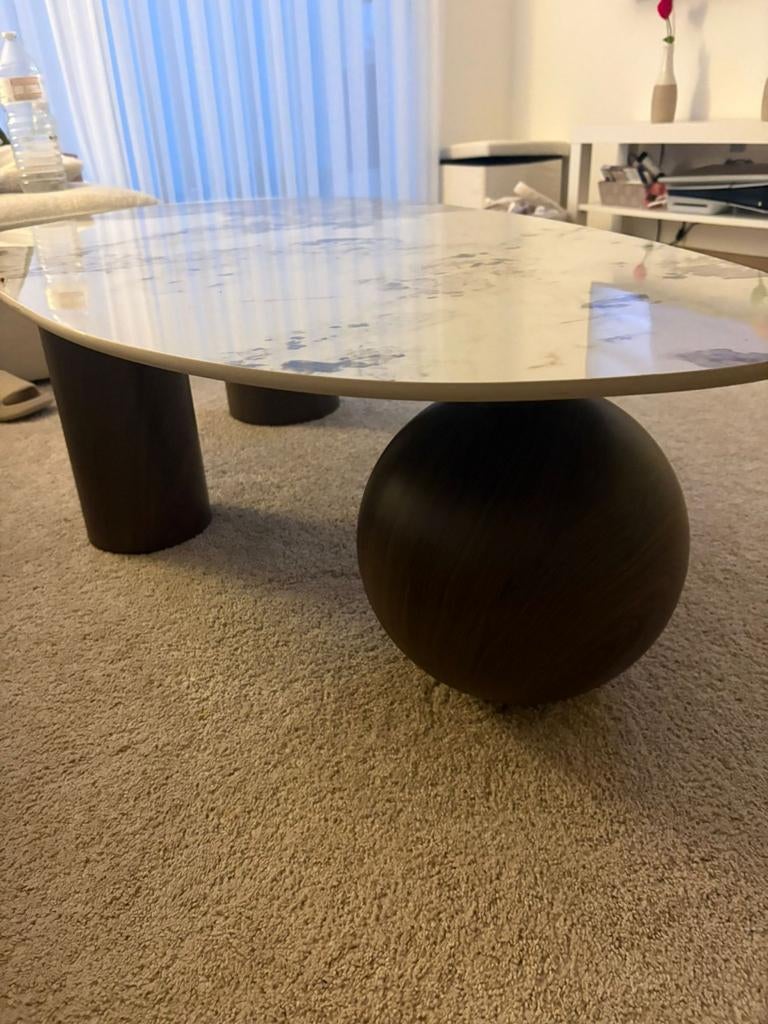 Moderne Travertin Salontafel met Uniek Design, Huis en Inrichting, Tafels | Salontafels, Ophalen