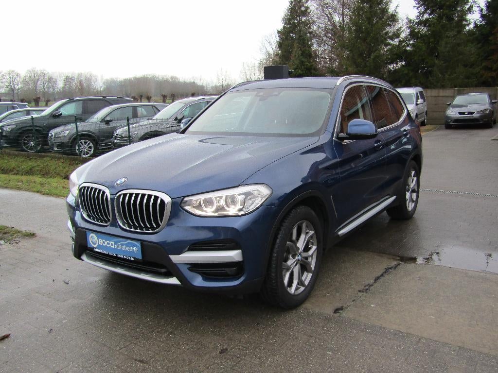 Bmw X3 2.0 dA sDrive18 MHEV, Auto's, BMW, Euro 6, 4 cilinders, Blauw, Leder