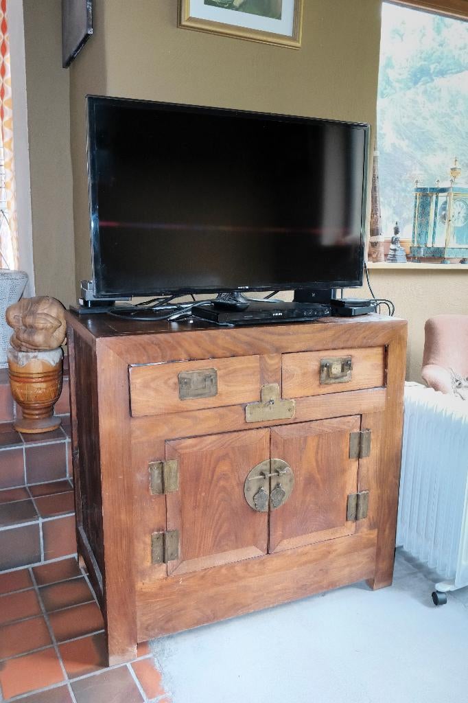 Meuble buffet style chinois en bois massif, Maison & Meubles, Armoires | Buffets, Utilisé, Moins de 100 cm, 50 à 100 cm, 50 à 75 cm