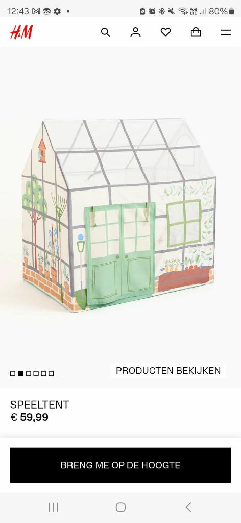 speeltent, Ophalen of Verzenden