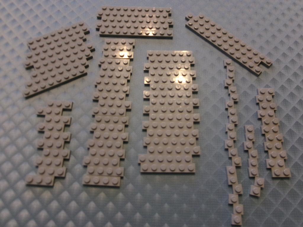 1 x assiettes Lego gris bleuté clair, Lego, Utilisé, Briques en vrac, Plusieurs sets