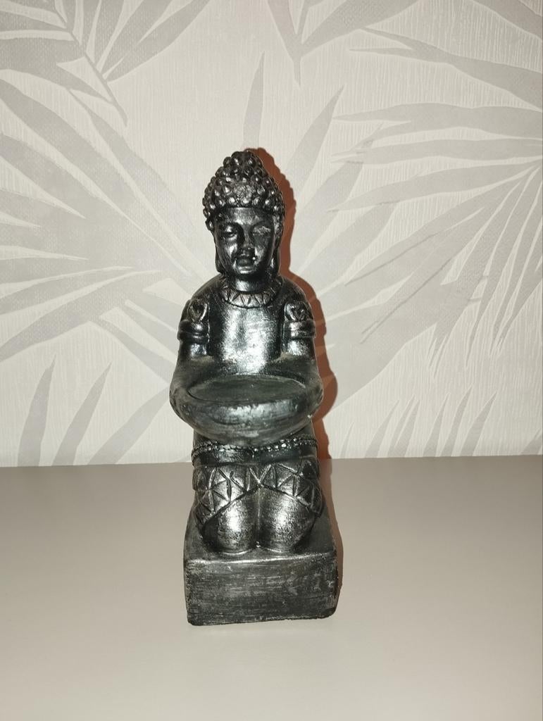 stenen Boeddha theelichthouder, Ophalen of Verzenden