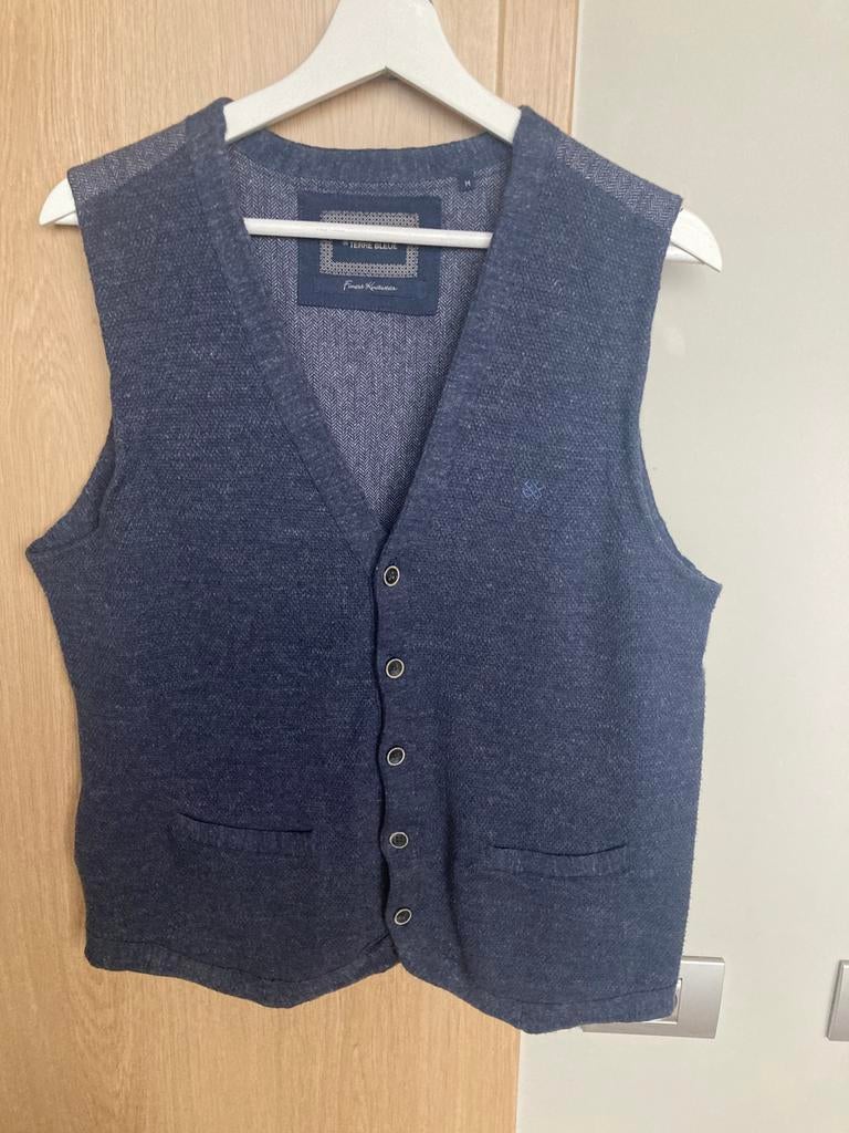 Ondervest heren gilet Terre Bleue medium blauw, Kleding | Heren, Kostuums en vesten, Ophalen of Verzenden, Gedragen, Maat 48/50 (M)