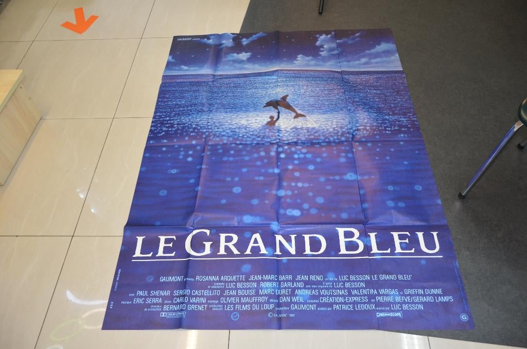 AFFICHE LE GRAND BLEU ORIGINALE 120 X160cm, Enlèvement