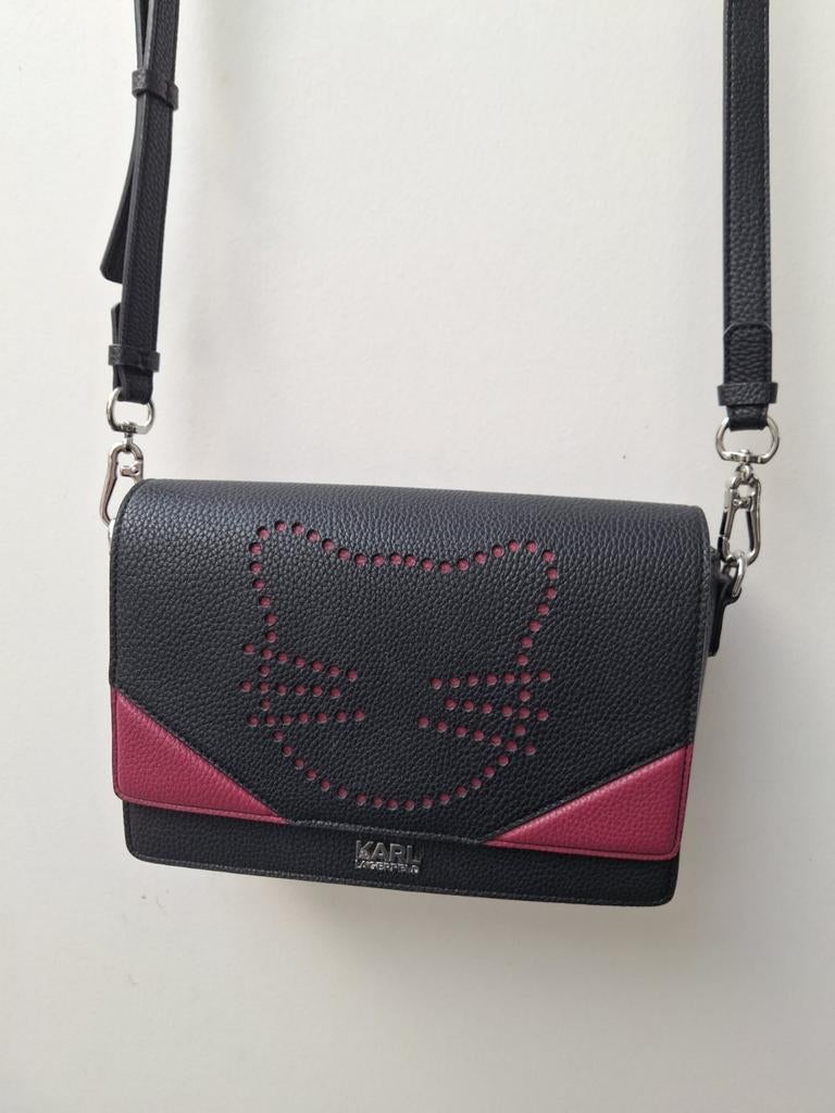 Sac à main/sac à bandoulière Karl Lagerfeld pour femme K/Sto, Enlèvement ou Envoi, Comme neuf, Noir, Sac à main