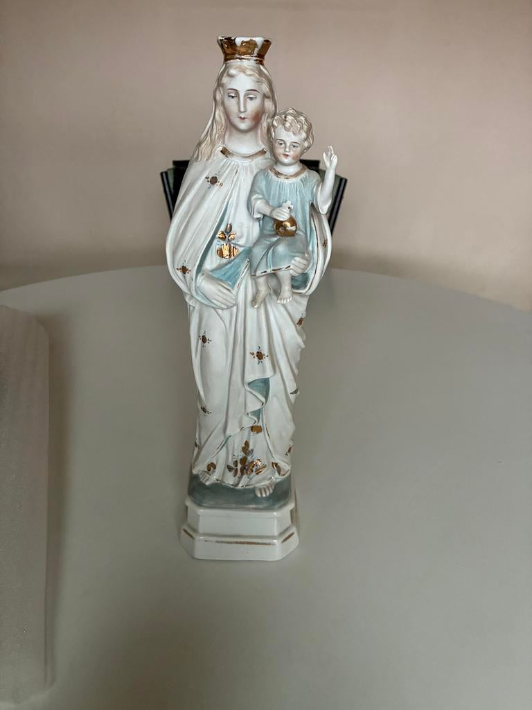 Marie avec Jésus sur son bras (34 cm), Antiquités & Art, Antiquités | Objets religieux, Enlèvement