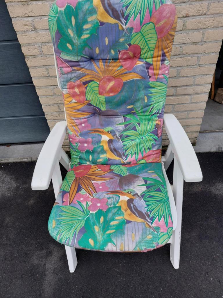 Tuinstoel Hartman met Kussen, Tuin en Terras, Ophalen, Zo goed als nieuw, Verstelbaar