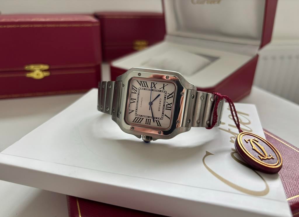 Cartier Santos Neuf avec boîte 35-39 mm, Enlèvement, Neuf