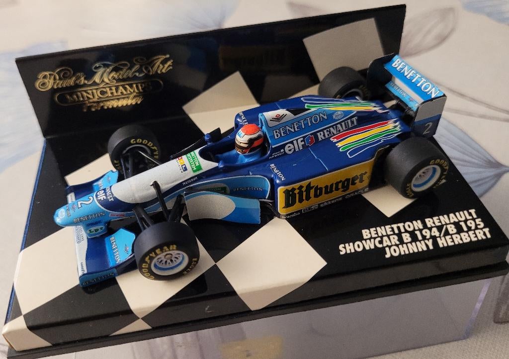 F1 1/43 Benetton Herbert, Hobby en Vrije tijd, Modelauto's | 1:43, Ophalen of Verzenden, Zo goed als nieuw, Auto, MiniChamps