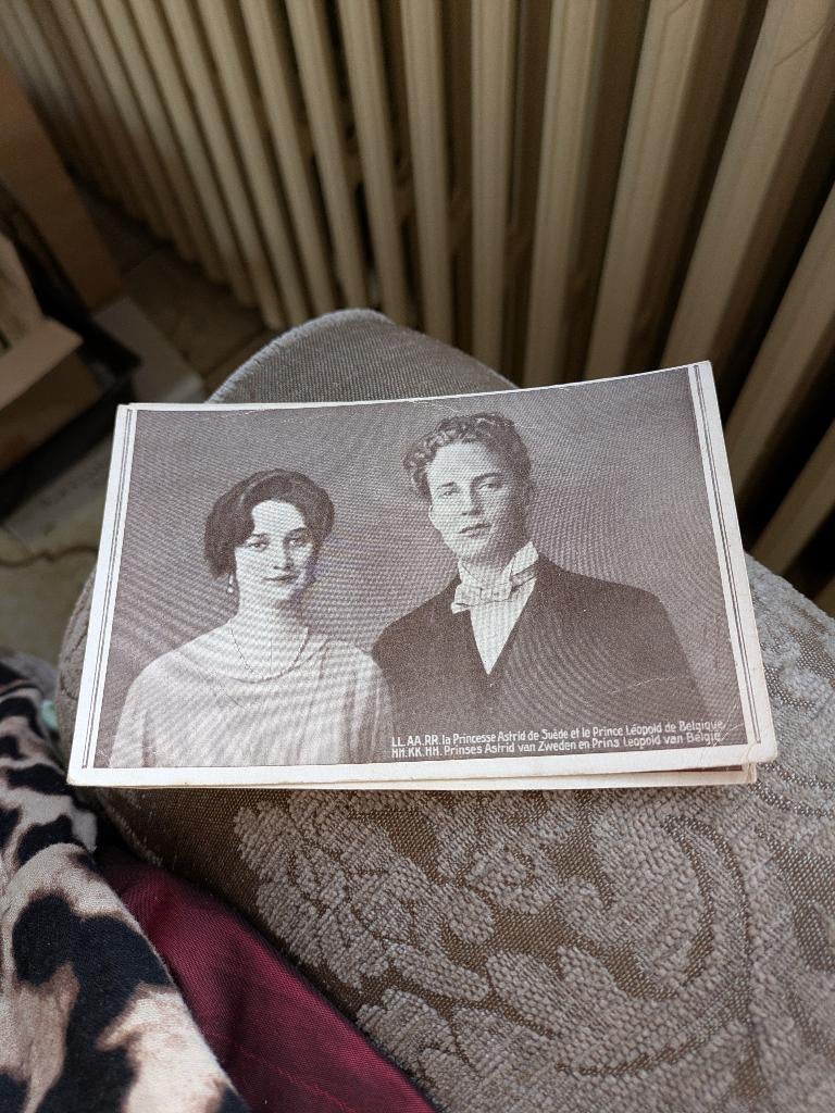 Leopold III en Astrid, Verzamelen, Koningshuis en Royalty, Ophalen of Verzenden, Zo goed als nieuw, Kaart, Foto of Prent