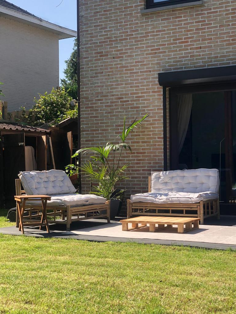 Canapé de jardin en rotin avec coussins, Enlèvement, Comme neuf, Rotin