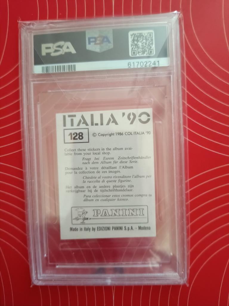 Achterkant Maradona ITALIA '90  128  Panini sticker, Enlèvement ou Envoi