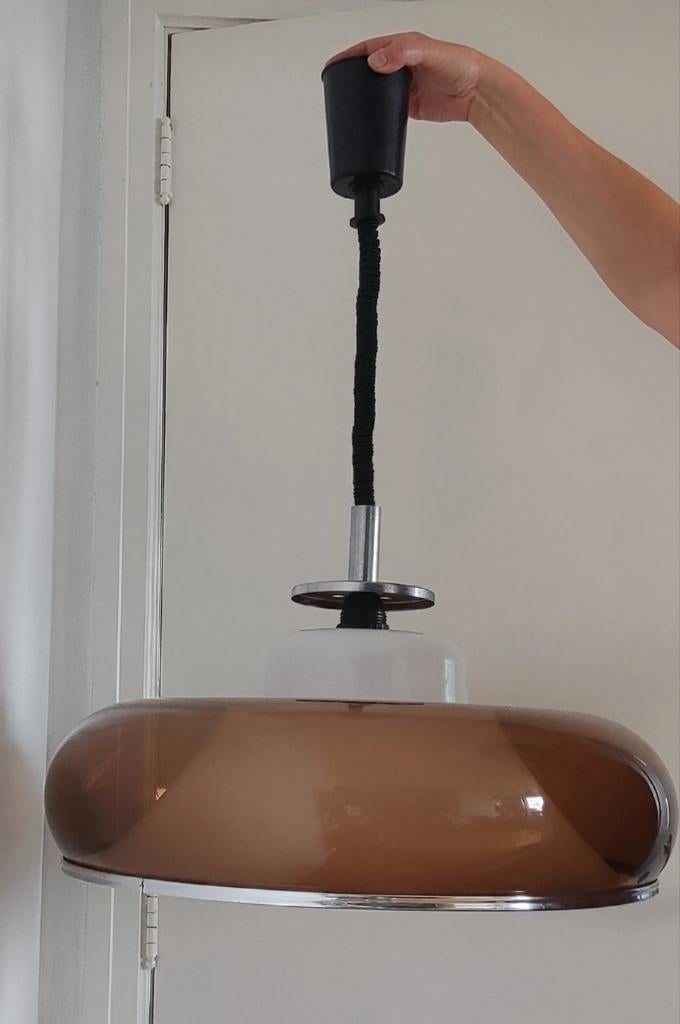 Lampe suspension vintage Space age Italie, Enlèvement ou Envoi