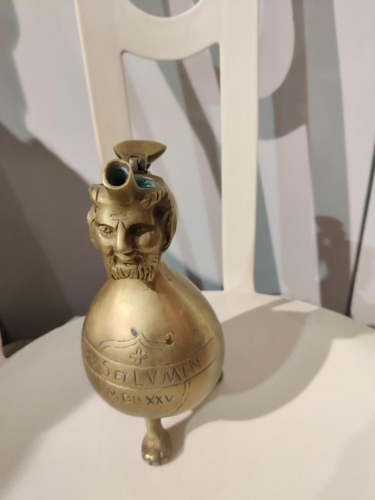 Bronzen aquamanile gietkruik, Ophalen of Verzenden