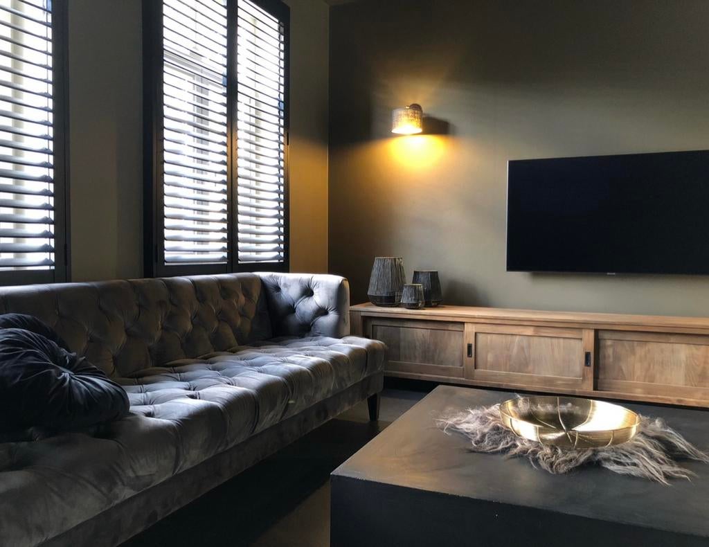 Salontafel beton zwart japandi minimalistisch, Huis en Inrichting, Ophalen, Zo goed als nieuw