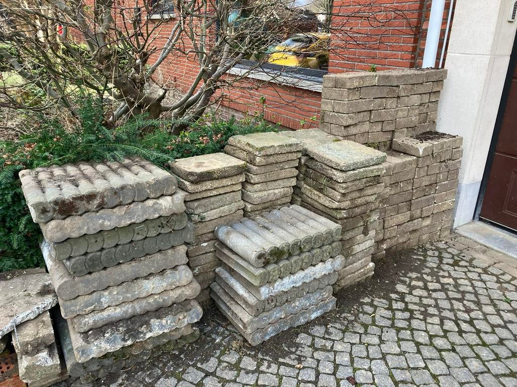 Gratis partij stenen, Jardin & Terrasse, Enlèvement, Utilisé, 5 à 10 m², Briques