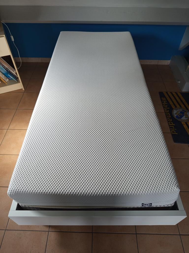 Lit complet 1 personne 90/200, Enlèvement, Sommier