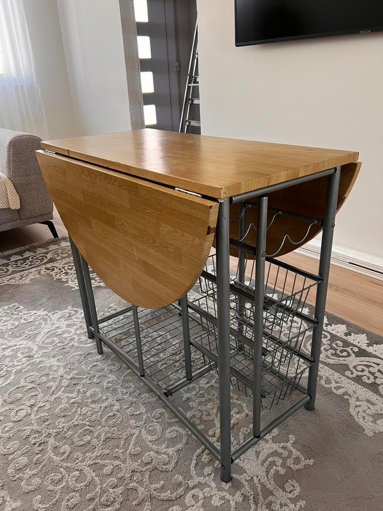 Uitklapbare bijzettafel, Huis en Inrichting, Bureaus, Gebruikt, Ophalen