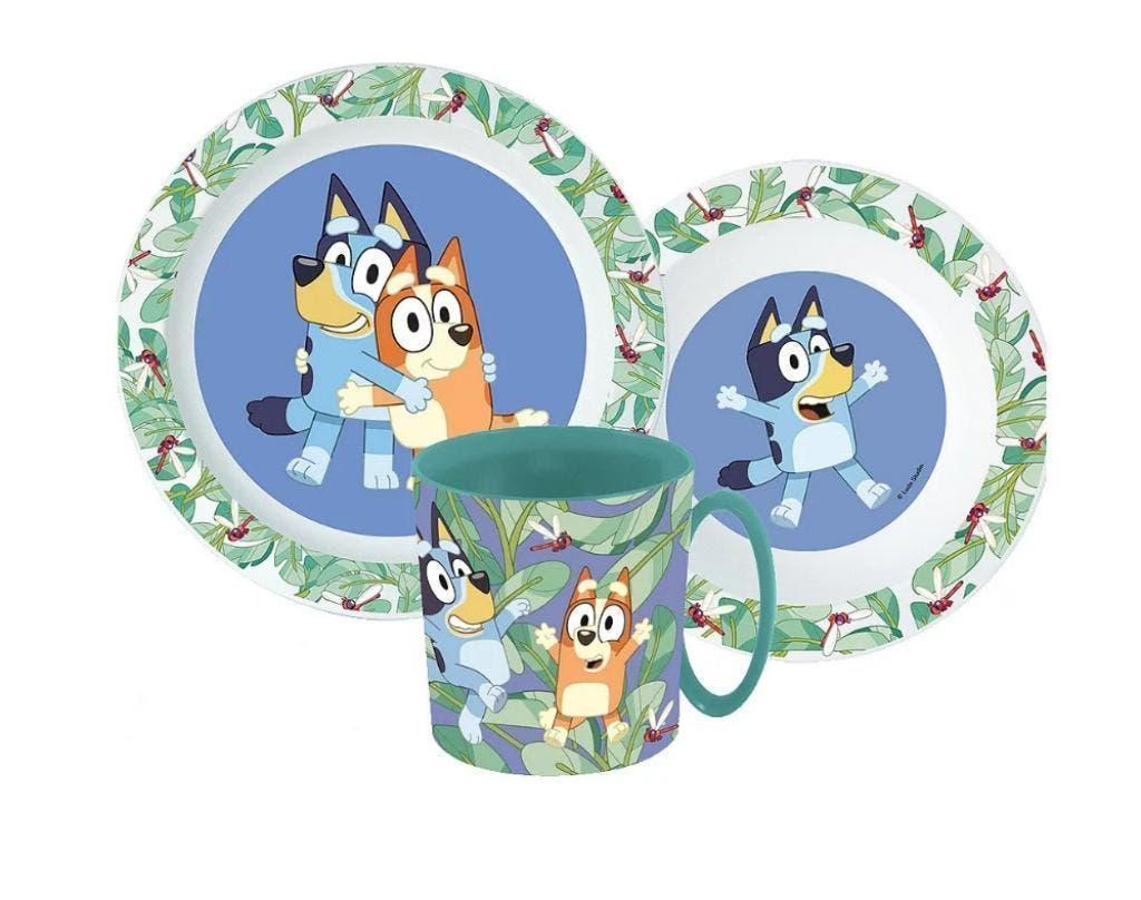 Bluey Kinderservies met Mok - Magnetron Eetset / Dinerset, Enlèvement ou Envoi, Neuf